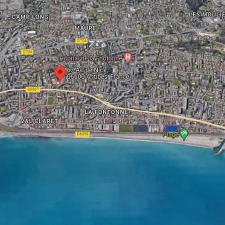 Appartement Secured Parc Velusine With Private Parking, Terrace, Pools And Tennis Courts. Antibes